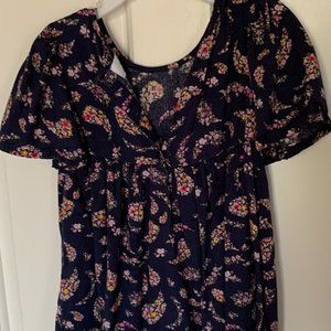 Old Navy Pink Yellow floral top